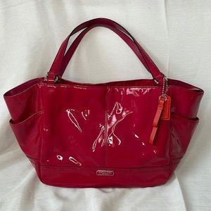 Coach Patent Leather Tote Bag
